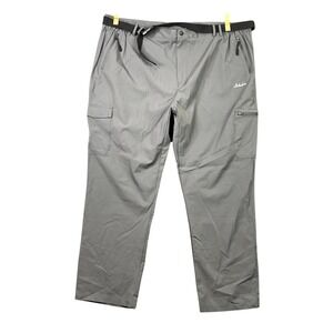 Clothin Cargo Pants Mens 47x30.5* Gray Nylon Stretch Belted Work Hiking Outdoor